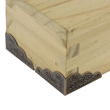 

50pcs Antique Wooden Wine Box Corner Protection Wooden Box Metal Edging Crafts Right Angle Trim Hardware Accessories Wholesale