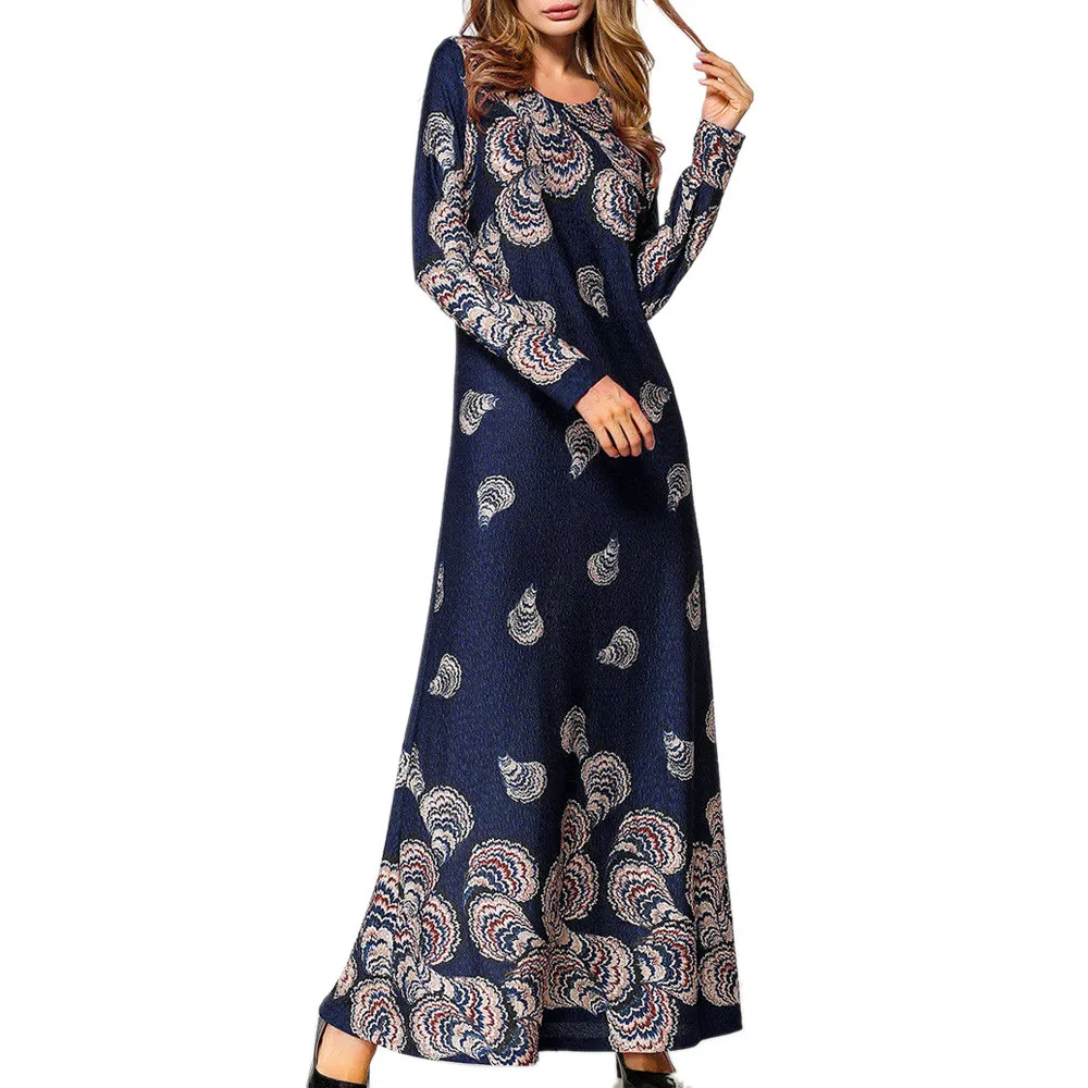 Женское Повседневное платье макси Elbise Vestido sukienki damskie мусульманское модное с