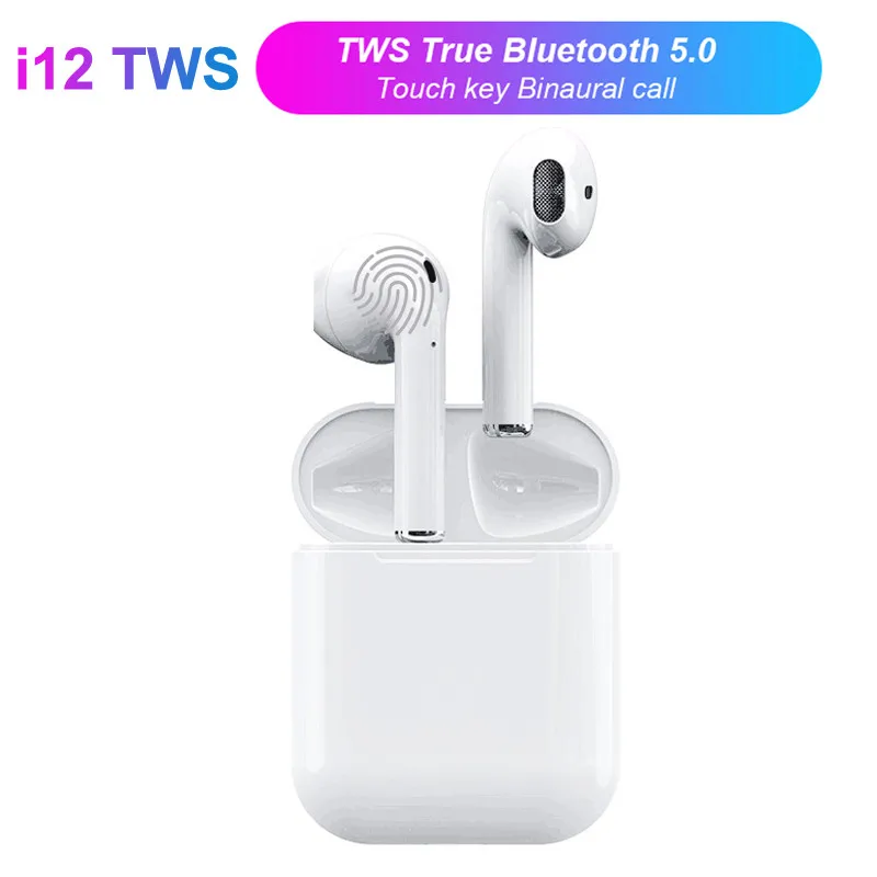 

2019 NEW i12 TWS i10 Bluetooth 5.0 Earphone Sports Sweatproof True Wireless Touch Earbuds Binaural call Earphones i 10 i 12 tws