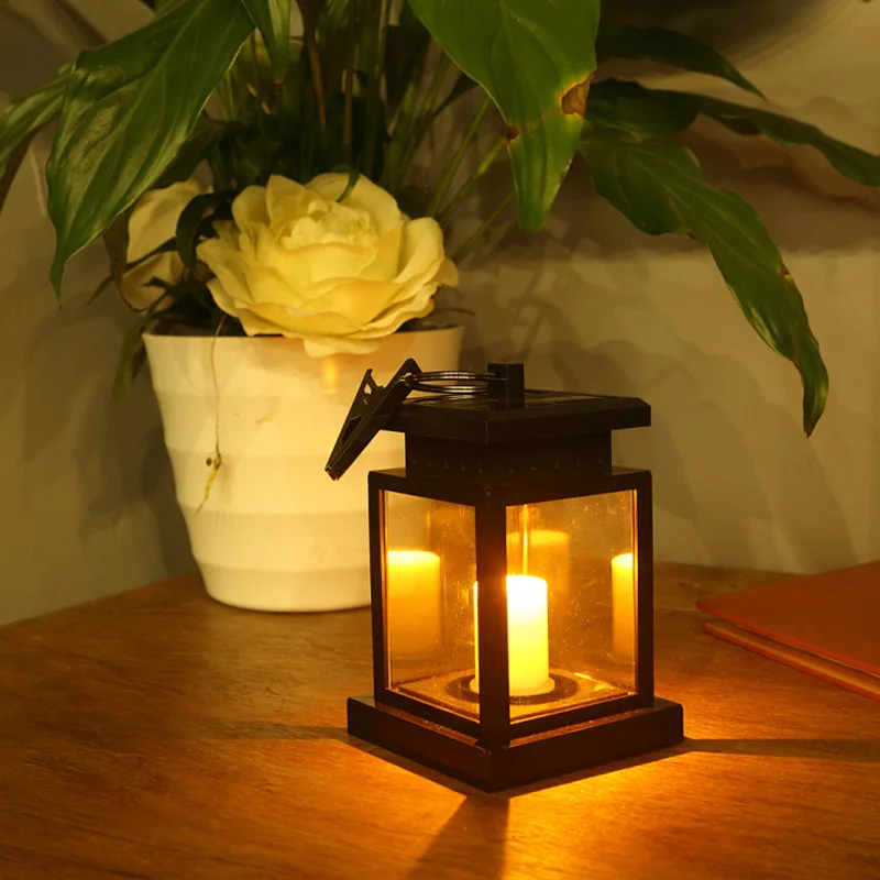 

Outdoor Candle Lantern Solar Lamp Umbrella Hanging Lamps Clip Solar Powered Led Bulb Lighting Lawn Path Landscape Garden Lights