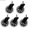 5Pcs 11x22mm Office Chair Wheels Wivel Rubber Caster Wheel Safe Rolling Caster Replacements For Home Furniture ► Photo 1/6
