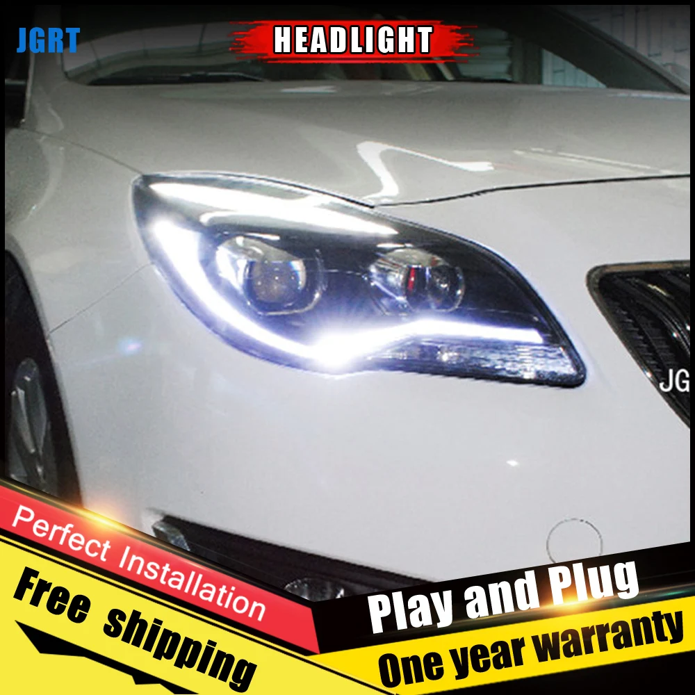 2 шт. автомобиль Стиль светодиодный фары для Buick Regal 2014-2016 фара объектив двойной