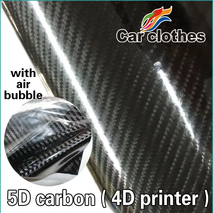Super Gloss 5D Carbon Fiber Vinyl Wrap Class Glossy 5D Carbon Wraps