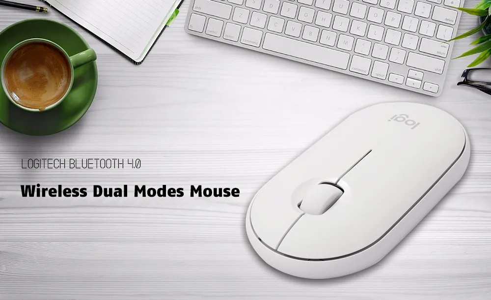 Logitech Pebble булыжник легкий Mute Мышь Беспроводной двойной режим отключения звука Портативный модные Мышь
