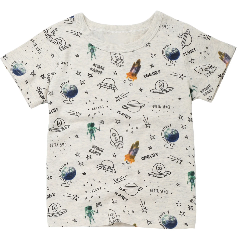 Новая Футболка для мальчика детская одежда с мультяшным принтом для девочек 2018 футболки летние топы детские футболки с короткий рукав