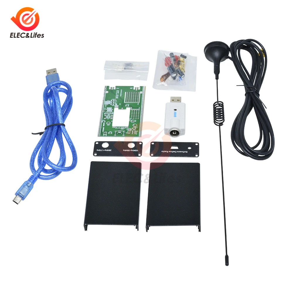 Радиоприемник Ham DIY Kit 100 кГц-1,7 ГГц Полнодиапазонный UV HF RTL SDR USB тюнер приемник/R820T+ 8232 CW FM AM DSB USB приемник