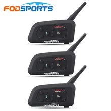 3 pcs V6 Pro Motorcycle Helmet Bluetooth Headset font b Intercom b font 6 Riders 1200M