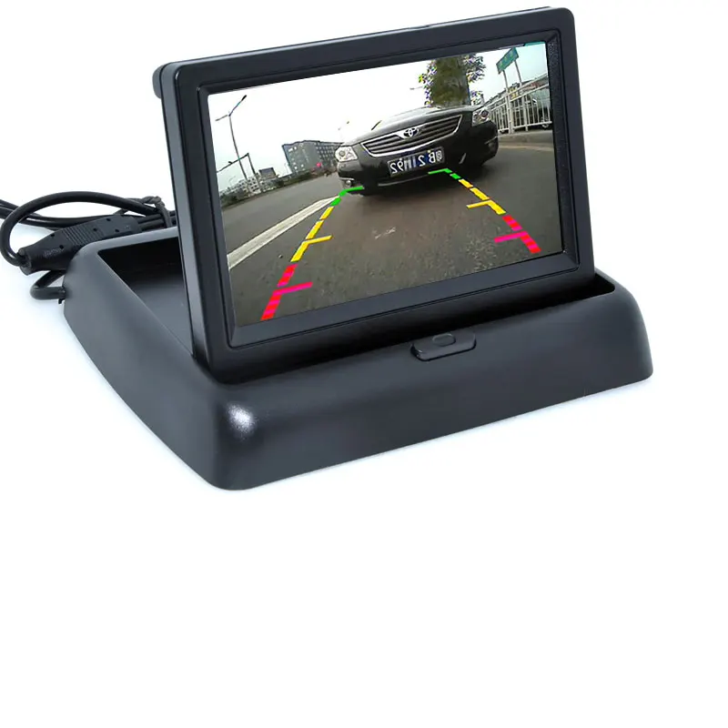 7LED Night Vision Car CCD Rear View Camera With 4.3 inch Color LCD Car Video Foldable Monitor Camera Auto Parking Assistance