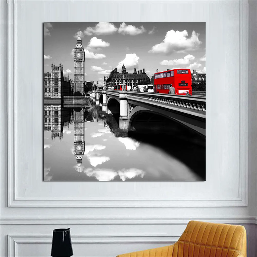 London-City-Street-View-Posters-3pcs-Combined-Black-White-Wall-Art-Canvas-Paintings-Big-Ben-House (3)