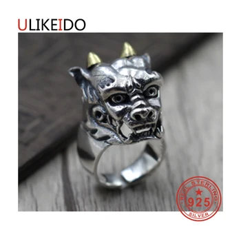 

100% Pure 925 Sterling Silver Jewelry Rings Adjust Vintage Mens Signet Ring For Women Special Christmas Gift 979