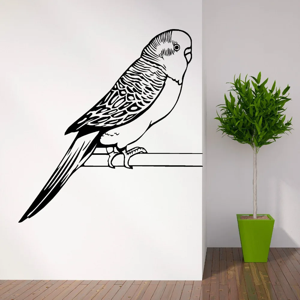 BUDGIE BUDGERIGAR художественная Наклейка Стикер современный дом Docer Pinturas Murais съемные