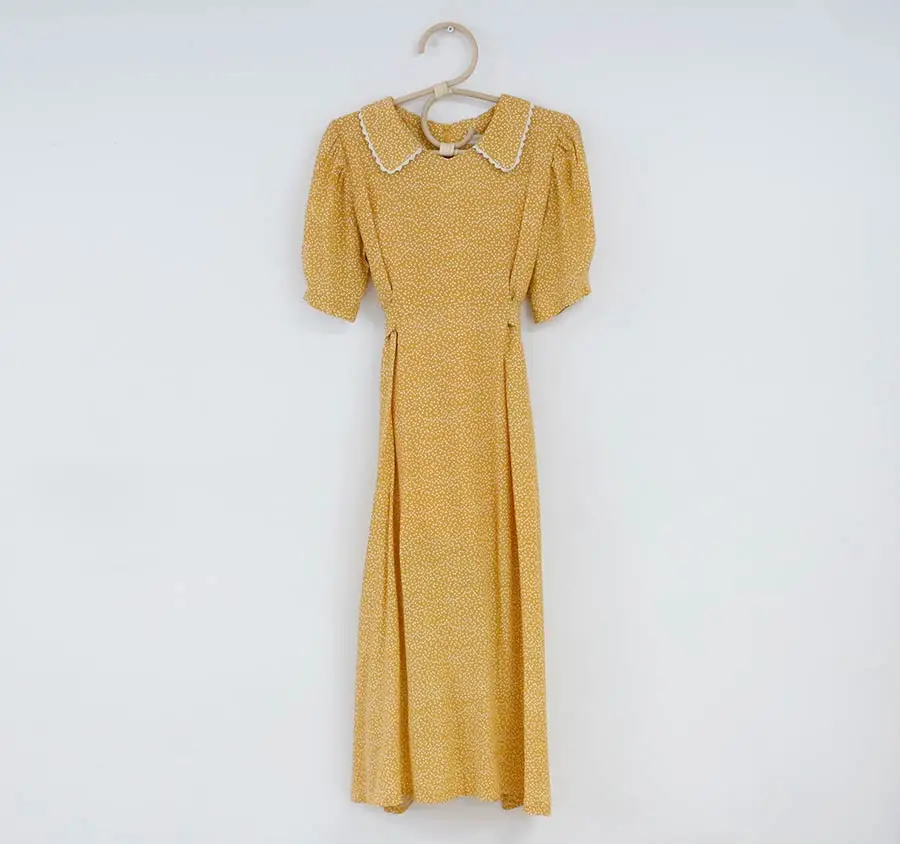 Летние платья длинное женское платье в горошек с коротким рукавом воротником