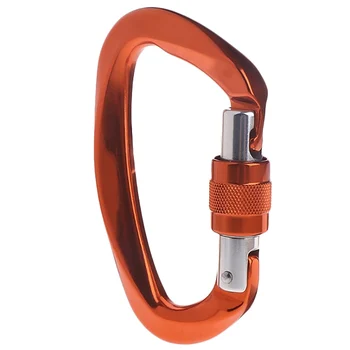 

Super sell-25Kn Professional Carabiner D Shape Climbing Buckle Lock Outdoor Rock Climbing Buckle Equipment