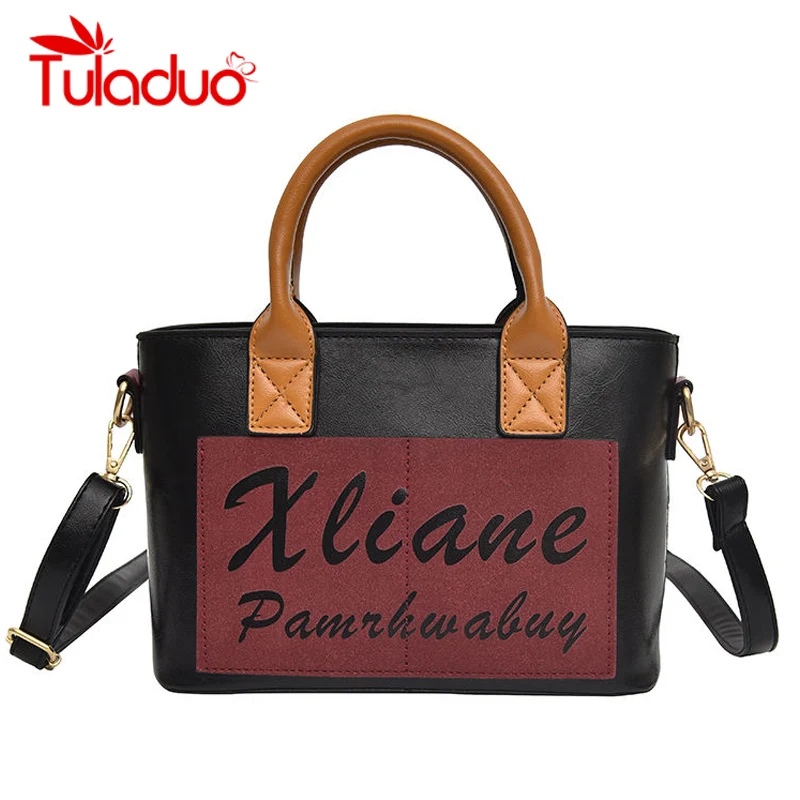 

Women Handbag 2018 New Women Messenger Bag Casual Women PU Leather Handbags Letter Ladies Shoulder Bags Female Tote Sac A Main