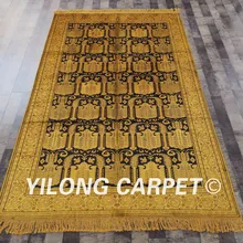 YILONG 5'x8' традиционный ручной работы шелковый ковер ручной работы golgen Восточный Кашмири шелковые ковры(LH03GB5x8
