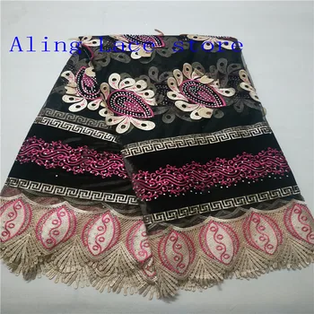 

2019 Latest French Nigerian Laces Fabrics High Quality Tulle African Laces Fabric Wedding African Velvet Tulle Lace