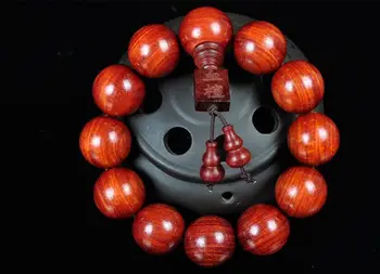 

Koraba Fine Jewelry 20mm Nice Natural Red Sandalwood Beaded Bracelet for Cool Man and Fashion Man Free Shipping