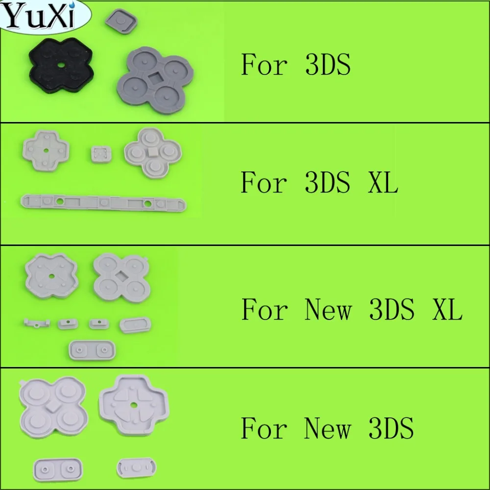 YuXi for New 3DS XL LL Silicone Conductive Rubber Button Pad Set