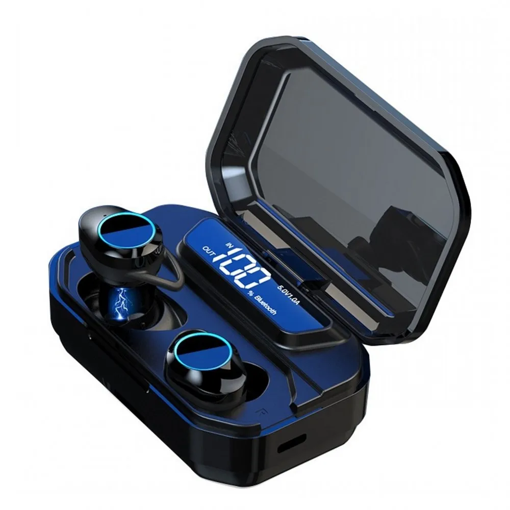 

TWS Bluetooth 5.0 Earbuds True Wireless Earphones with LED Stereo Sport Headphones Handsfree Headset for Apple iPhone Samsung