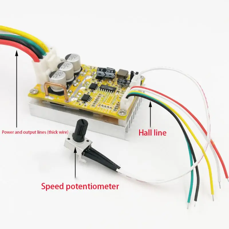 

350W 5V-36V DC Motor Driver BLDC Brushless Controller Wide Voltage High Power