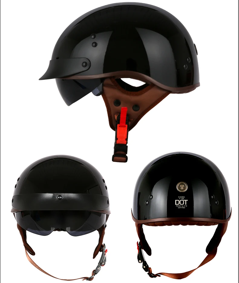 Летний moto rcycle шлем бренд TORC T55 Половина шлем Ретро скутер шлем винтажный Lucky 13 череп moto casco DOT утвержденный capacete