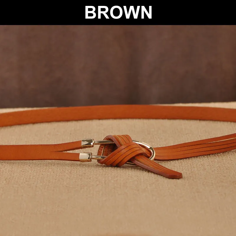 BROWN Новинка, женские модные ремни, натуральная кожа, элегантный эластичный пояс, роскошное джинсовое платье для девочек, высокое качество, ремни Ceinture Femme - Цвет: BROWN