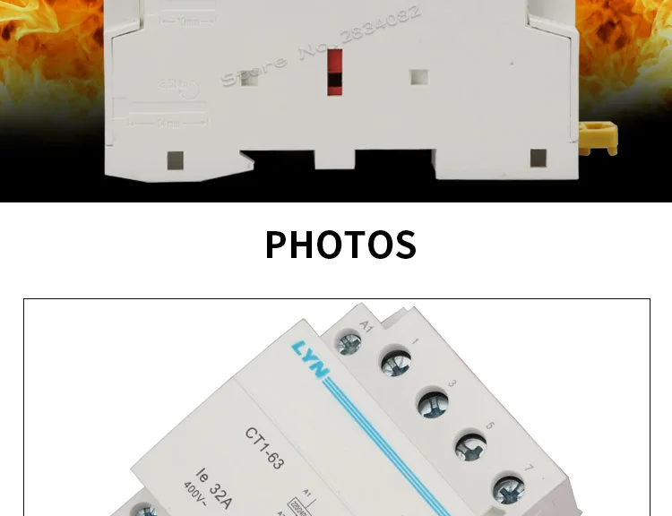 4P контактор переменного тока 32A бытовой контактор переменного тока 24V 110V 220V 240V 400V~ 4NO 4NC 2NO2NC 50/60 Гц 35 мм din rail CT1-63 тип 4 полюса