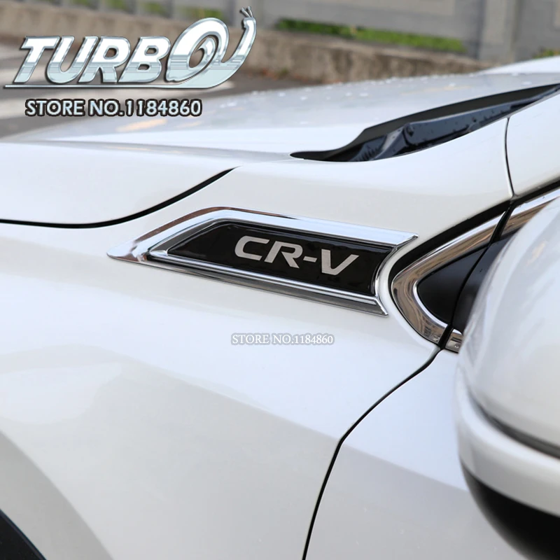 2PCS Car Styling Chrome ABS Front Fender Engine Cover Trim Sticker For