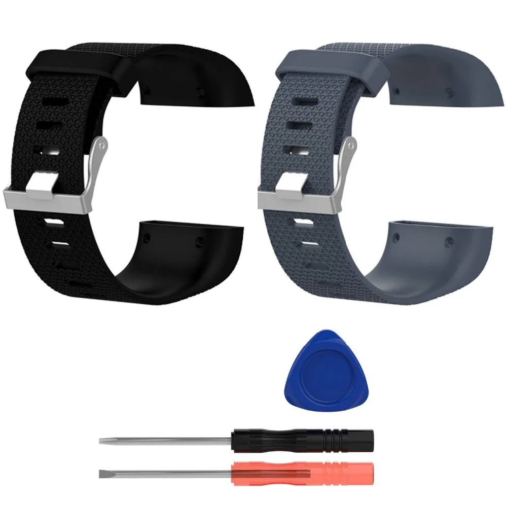 Сменный ремешок для наручных часов силиконовый защитный чехол для Fitbit Surge Watch Band Браслет Смарт-браслеты с отверткой