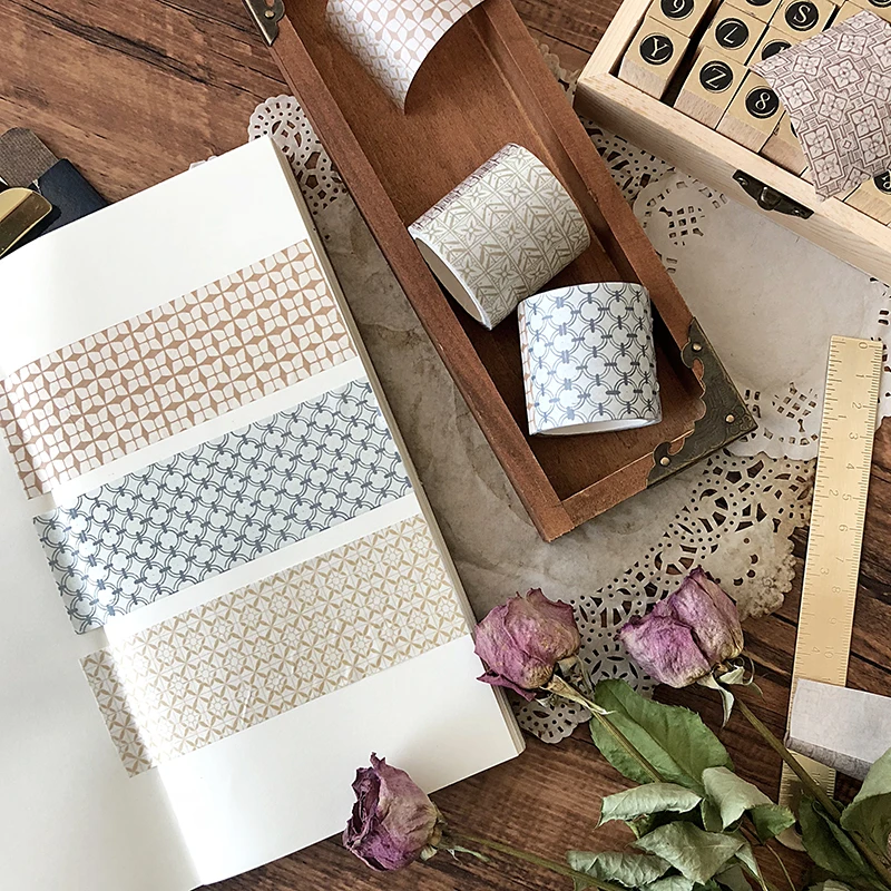 

Blue Coffee Geometric Washi Tape Diy Decoration Scrapbooking Planner Masking Tape Adhesive Tape Label Sticker Stationery