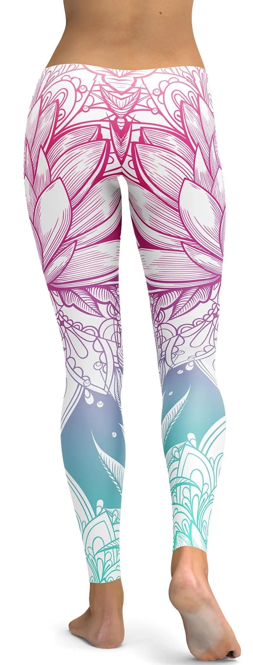 Pink Lotus mandala leggings (1)
