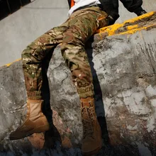 Новые камуфляжные мужские брюки для бега тактические повседневные хлопковые брюки Военный стиль армия камуфляж мужские брюки карго