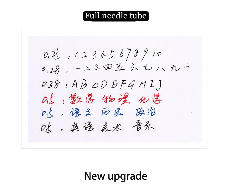 20 шт, 0,5 мм, полностью игольчатые гелевые чернила, заправка, универсальные нейтральные со сменным стержнем, фирменные, школьные, офисные, карбоновые ручки, заправка