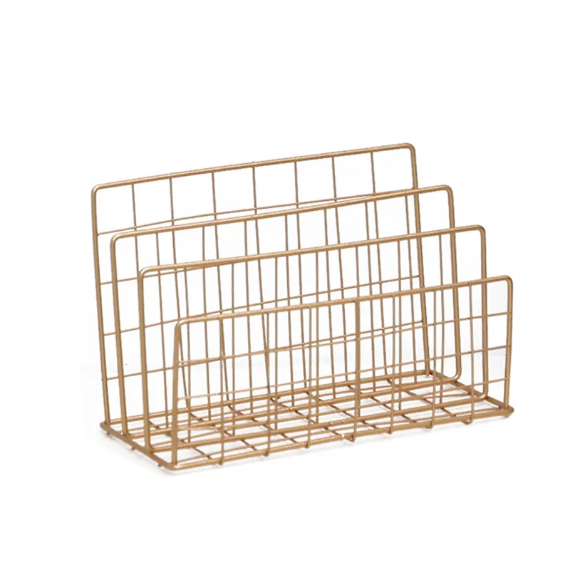 Iron Art Gridding Storage Rack Creativity Geometric Modelling Office Sitting Room Desktop Decorate Magazines And Book To Receive | Дом и сад