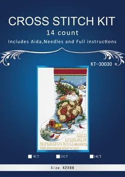 

Top Quality Beautiful Lovely Counted Cross Stitch Kit Christmas Stocking Nicholas Santa Father Gift dim 08752