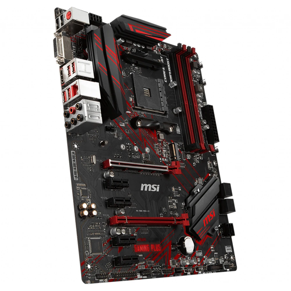 Оригинальная материнская плата для новой MSI B450 GAMING PLUS DDR4 Socket AM4 64GB USB2.0 USB3.1 B450 настольная материнская плата