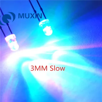 

100PCS 2PIN 3MM RGB 7 color slow flash LED light-emitting diode (LED) New products and ROHS 3mm RGB 7 color slow flash LED