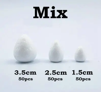 

Mix1.5 2.5 3.5cm White Polystyrene Foam Rose Bud For Nylon Stocking Flower Accessories(150pcs/lot) Decorative Flowers Home Decor