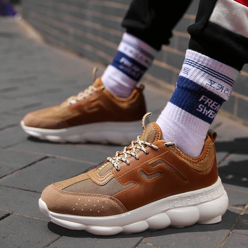 Athletic Running Shoes For Men Brown Beige Jogging Shoes Comfortable Male Trainers Sports 2018 New Arrival Gym Men Sneakers Athletic Running Shoes For Men Brown Beige Jogging Shoes Comfortable Male Trainers Sports 2018 New Arrival Gym Men Sneakers