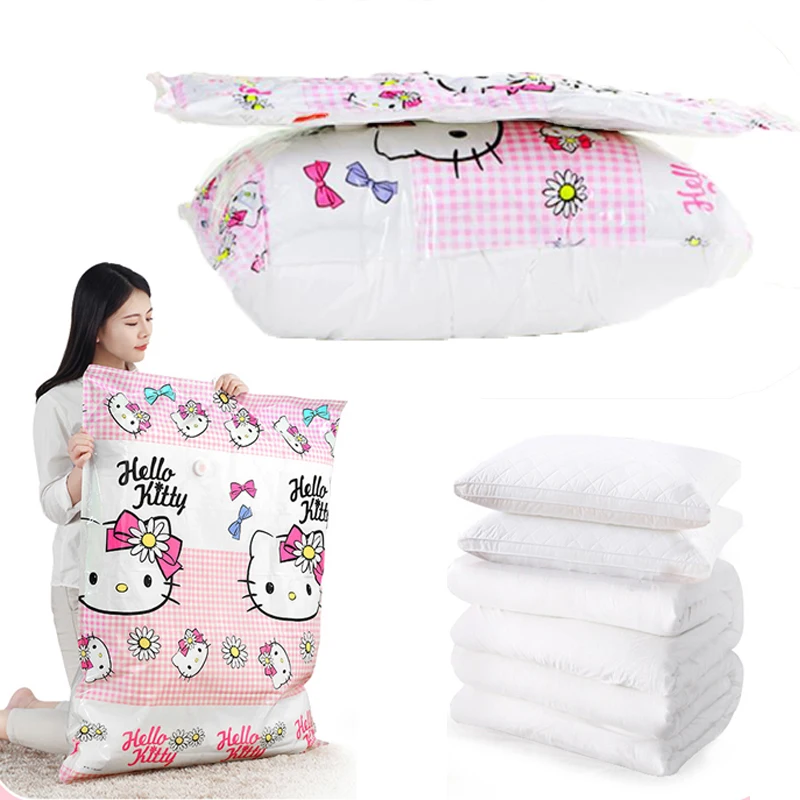 

Hello Kitty Vacuum Compression Bag Blanket Sweater Laundry Cloth Thick Large Quilt Clothing Storage Bag Extra Large Storage Box
