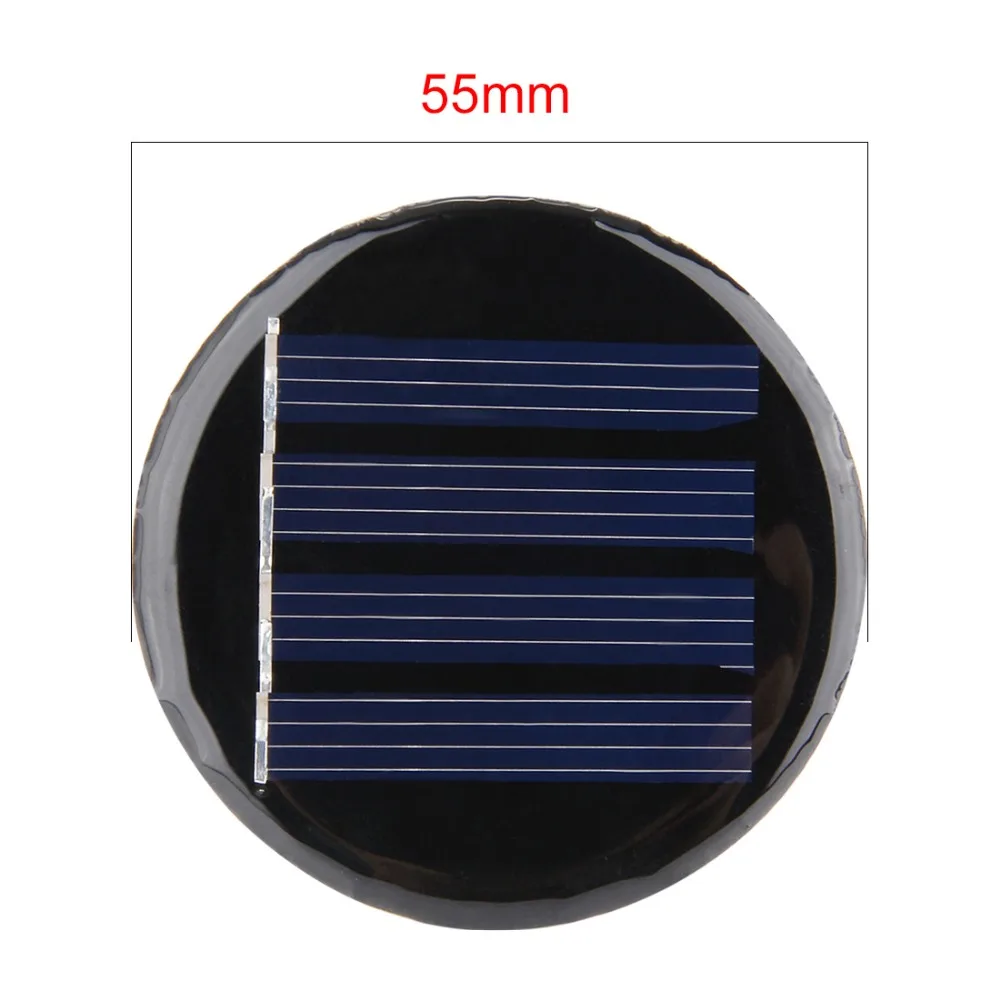 

Uxcell High Quality 5Pcs/lot 2V 80mA Poly Mini Round Solar Cell Panel Module DIY for Phone Light Toys Charger 55mm Diameter