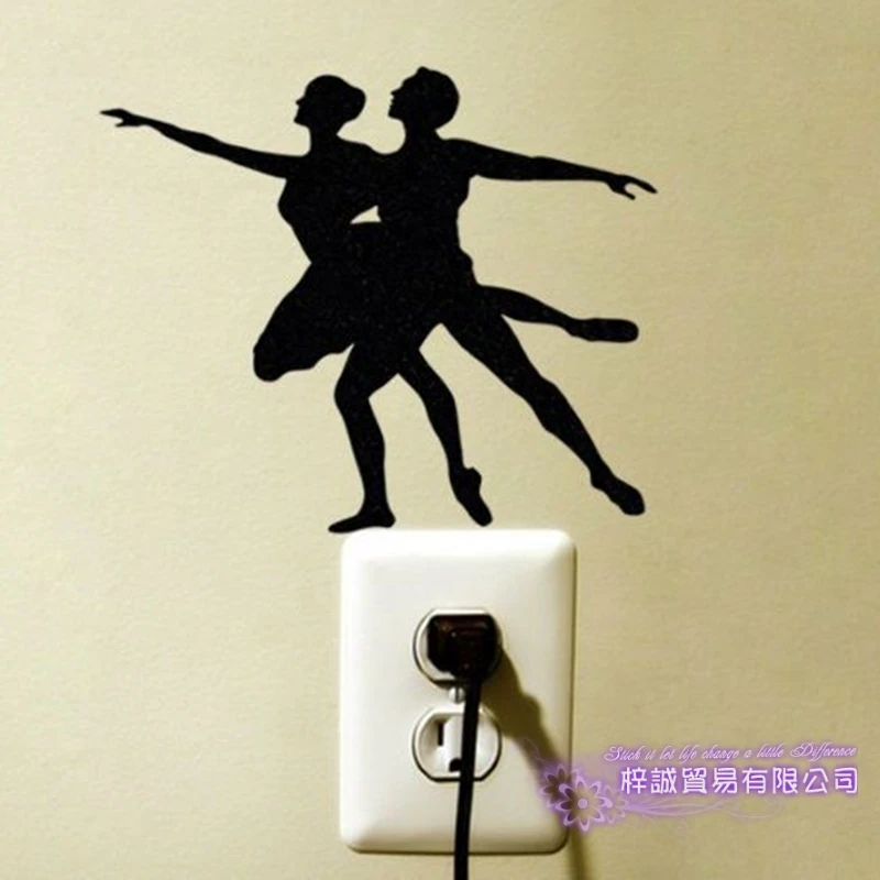 Dctal Ballet Switch Dance Funny Sex Girl Sticker Power Decal Posters Vinyl Wall Decals Parede Decor Mural