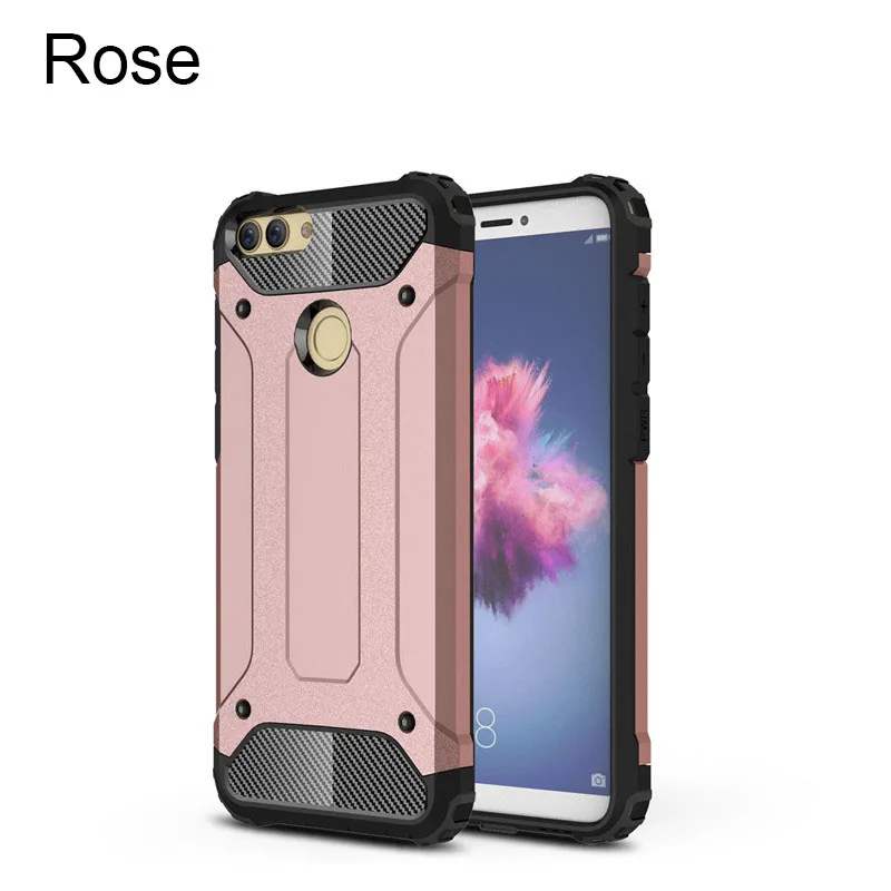 YIESOM For Huawei P Smart Case Heavy Duty Dual Layer Armor Cases For Huawei P Smart Case For Huawei Enjoy 7S Cover Coque Capa (16)