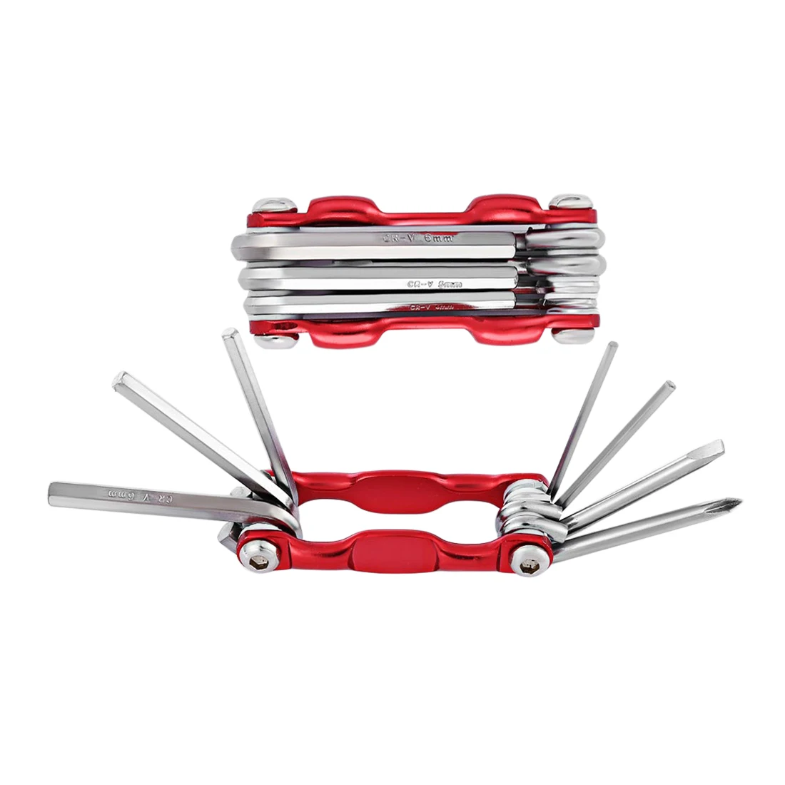 

6 in 1 Folding Hex Wrench Metal Metric Allen Wrench Set Hexagonal Screwdriver Hex Key Wrenches Allen Keys Hand Tool 3/4/5/6MM