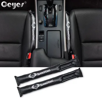 

Ceyes Car Leakproof Protective Seat Gap Stopper Strip Cover For Ssangyong kyron Rexton korando Actyon Sports Tivoli Carbon Fiber