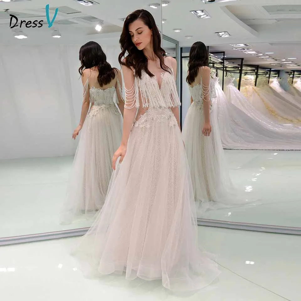 

Dressv elegant wedding dress scoop neck appliques beaded zipper up a line floor length bridal outdoor&church wedding dresses