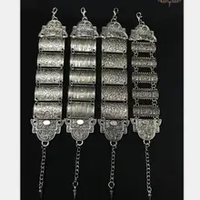 Индийский хиппи широкий браслет ручной работы Племенной антикварный серебряный браслет ретро универсальные Бохо ветер Таиланд, непальский, Ближний Восток