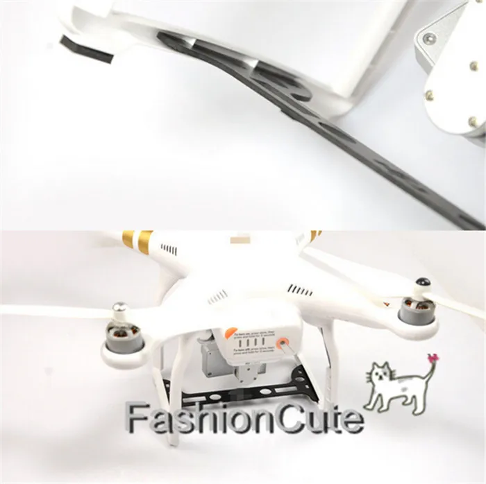 DJI Phantom 3 Landing Protector Plate Glass Fiber / Carbon Fiber Camera And Lens And Gimbal Guard Phantom 3 Accessory