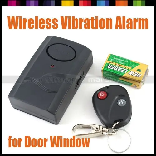 Free Shipping! Wireless Remote Control Vibration Alarm System for Door Window Motorcycle Bicycle