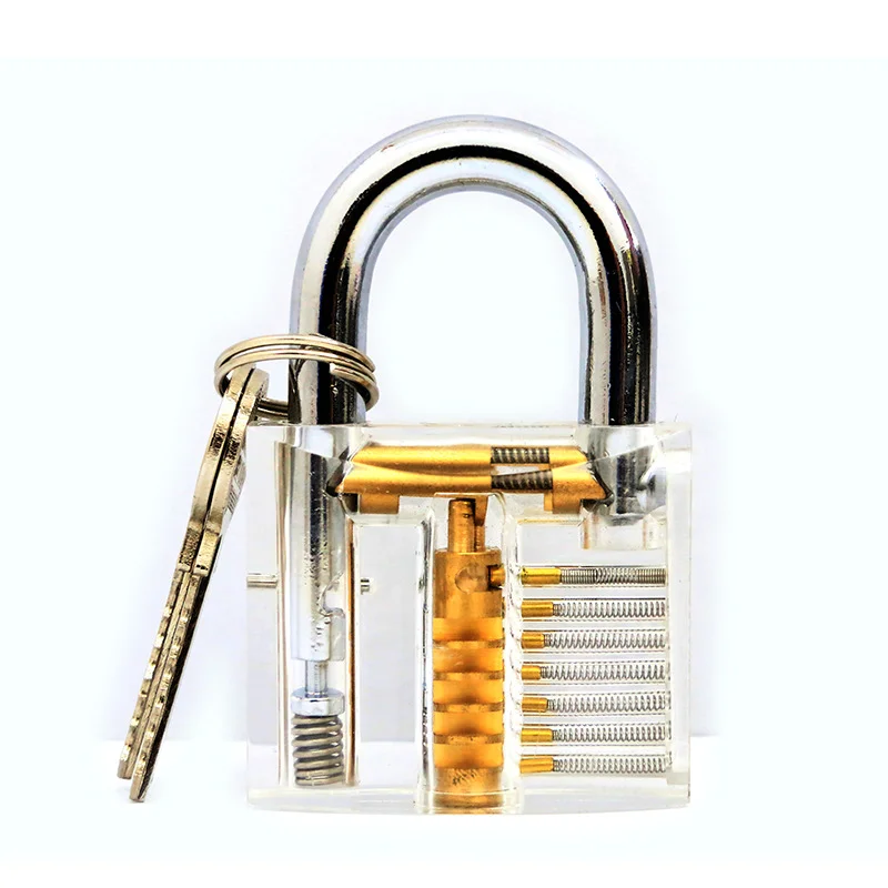 

1 Pcs Transparent Lock High Quality Pick Set Cutaway Inside View Padlock Locksmith for Locksmith Practice Training Skills